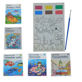 Pocket Watercolor Painting Books With Watercolor Bookmarks and A Brush, Travel Friendly Watercolor Doodle Coloring Books